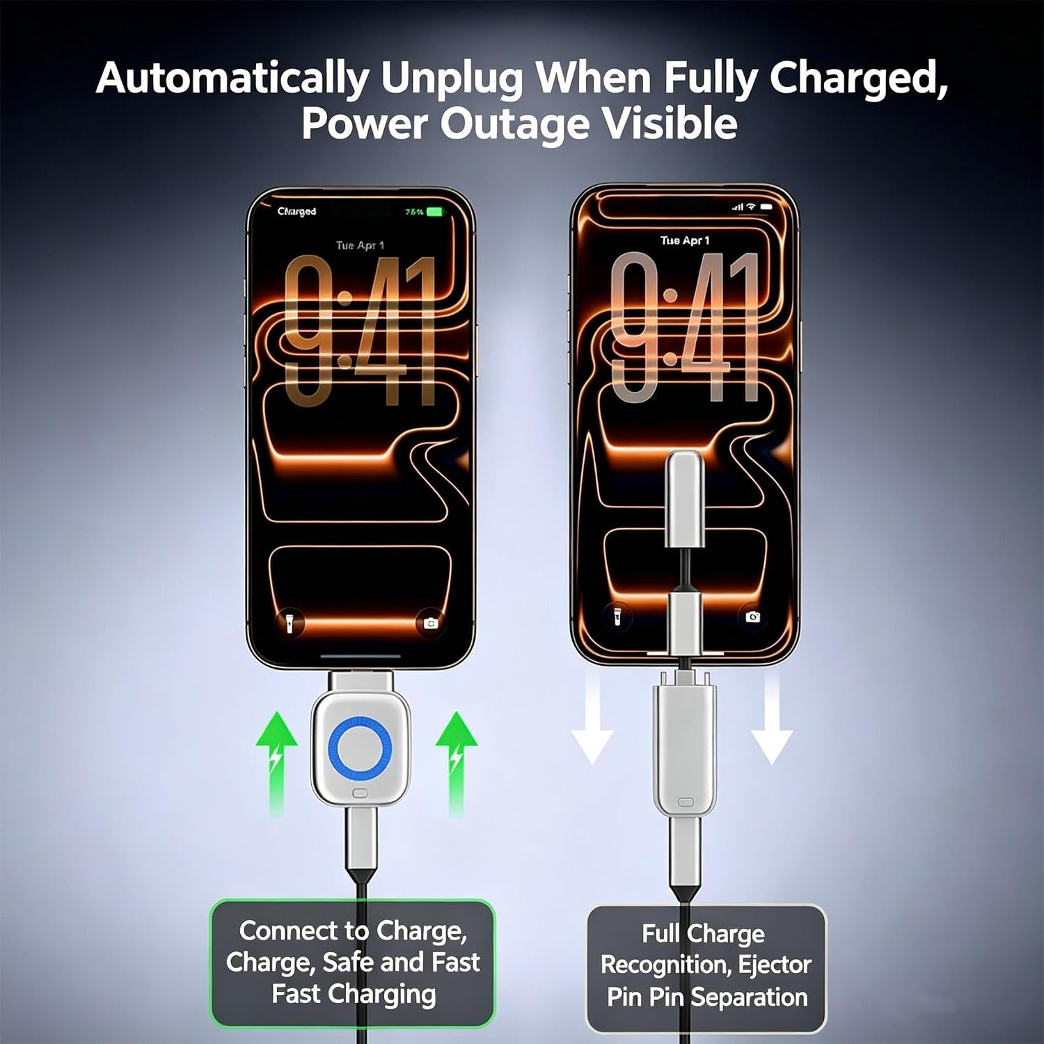 Full-charge automatic disconnect feature